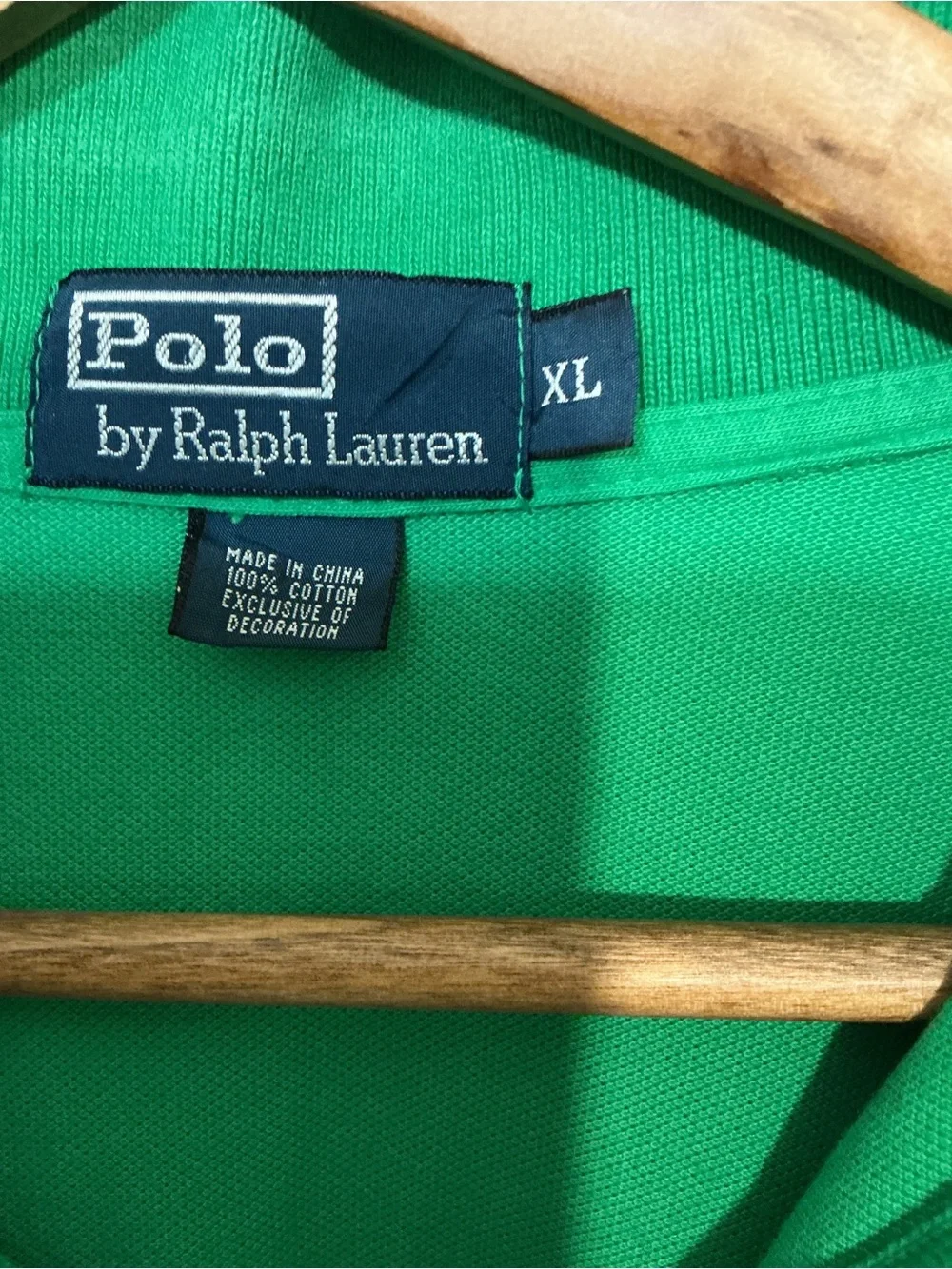 Ralph Lauren Green Polo with Orange Pony Embroidery